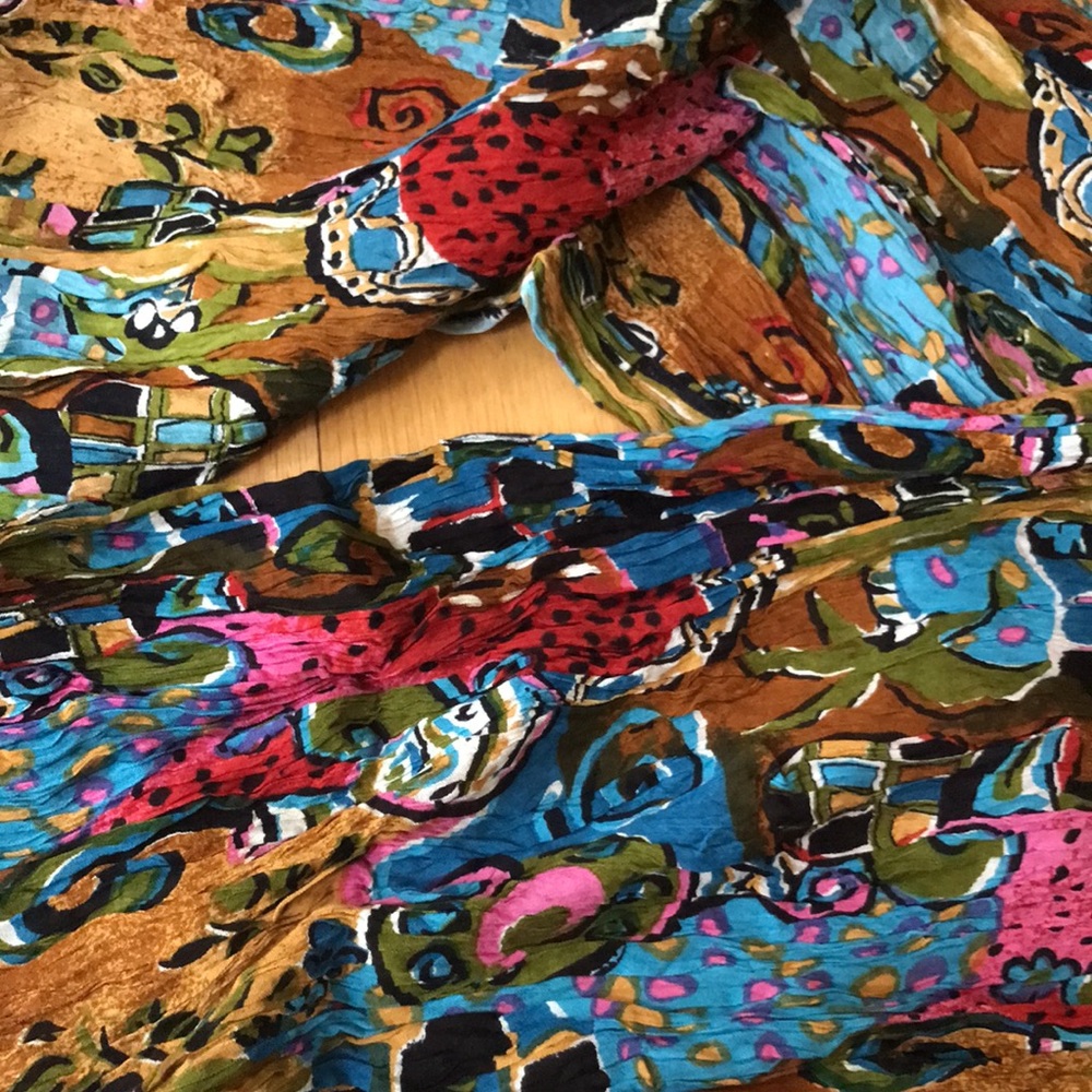 Lot of 2 pareos or scarves Sam Hilu made in India - Picture 6 of 12